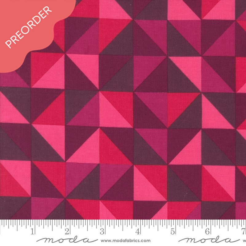 V & Co Color Crush Prism Geometric Magenta Fabric