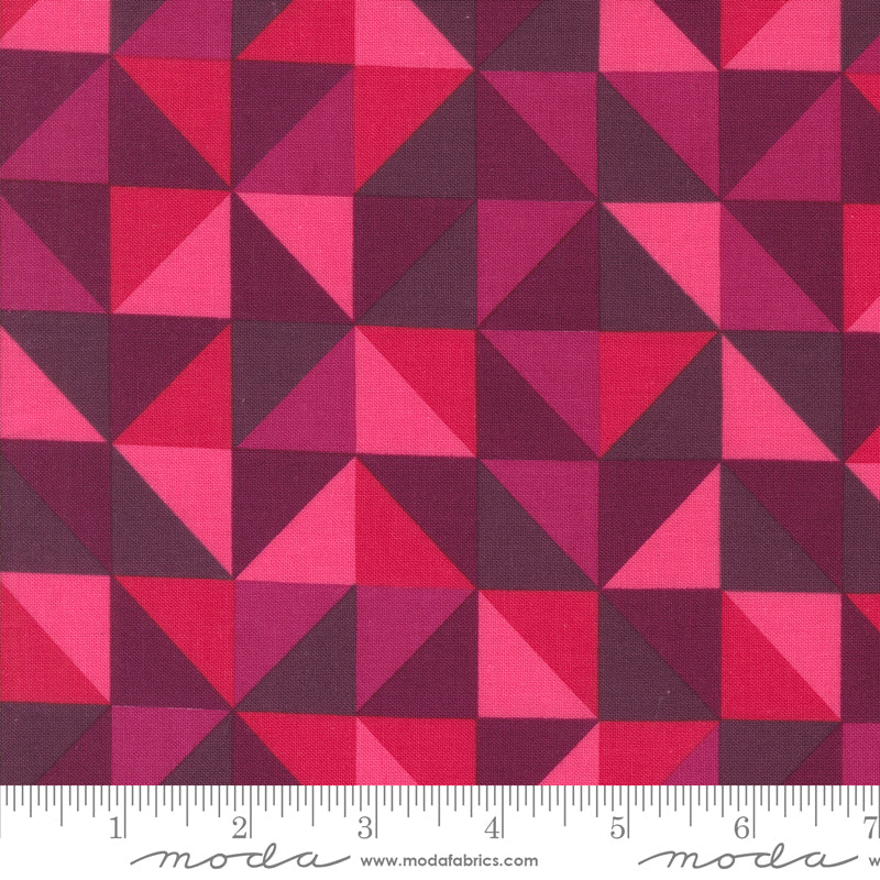 V & Co Color Crush Prism Geometric Magenta Fabric