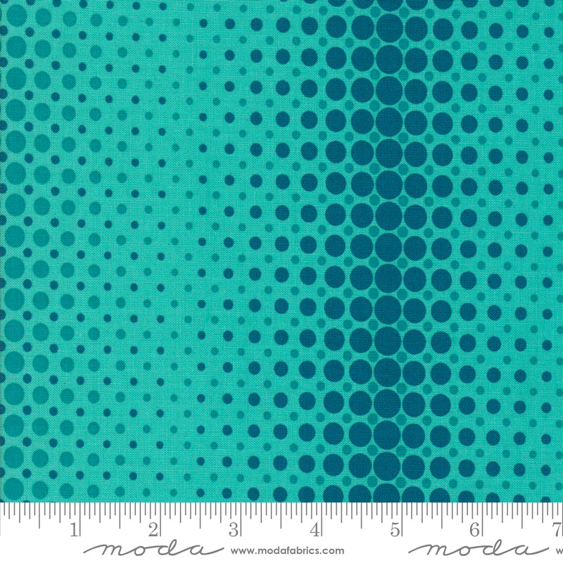 V & Co Color Crush Vibes Dots Aqua Fabric