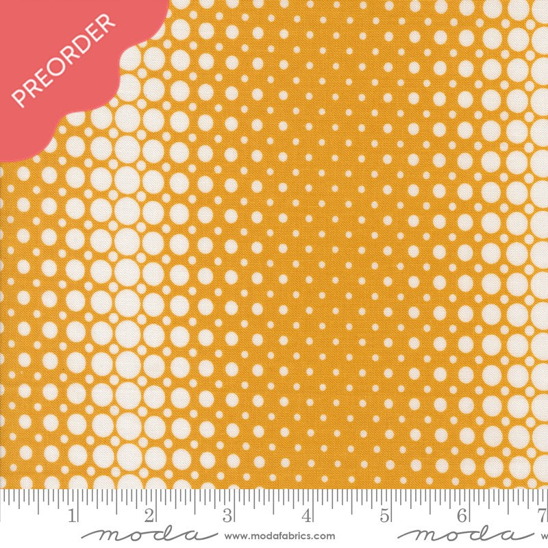 V & Co Color Crush Vibes Dots Honey Yellow Fabric