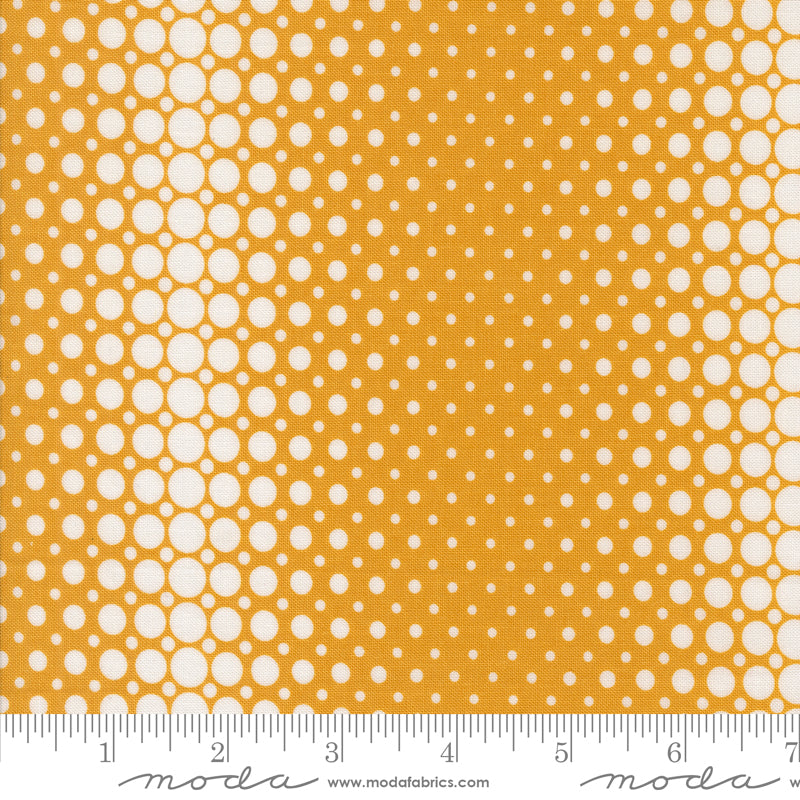 V & Co Color Crush Vibes Dots Honey Yellow Fabric