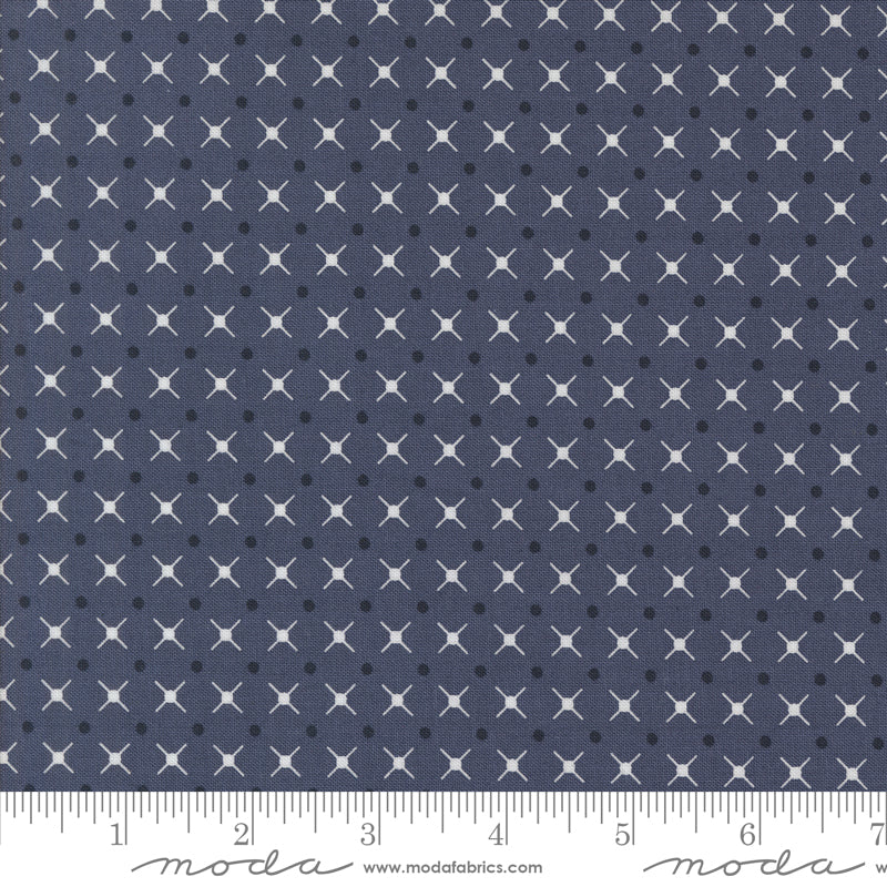 V & Co Color Crush X and O Indigo Fabric