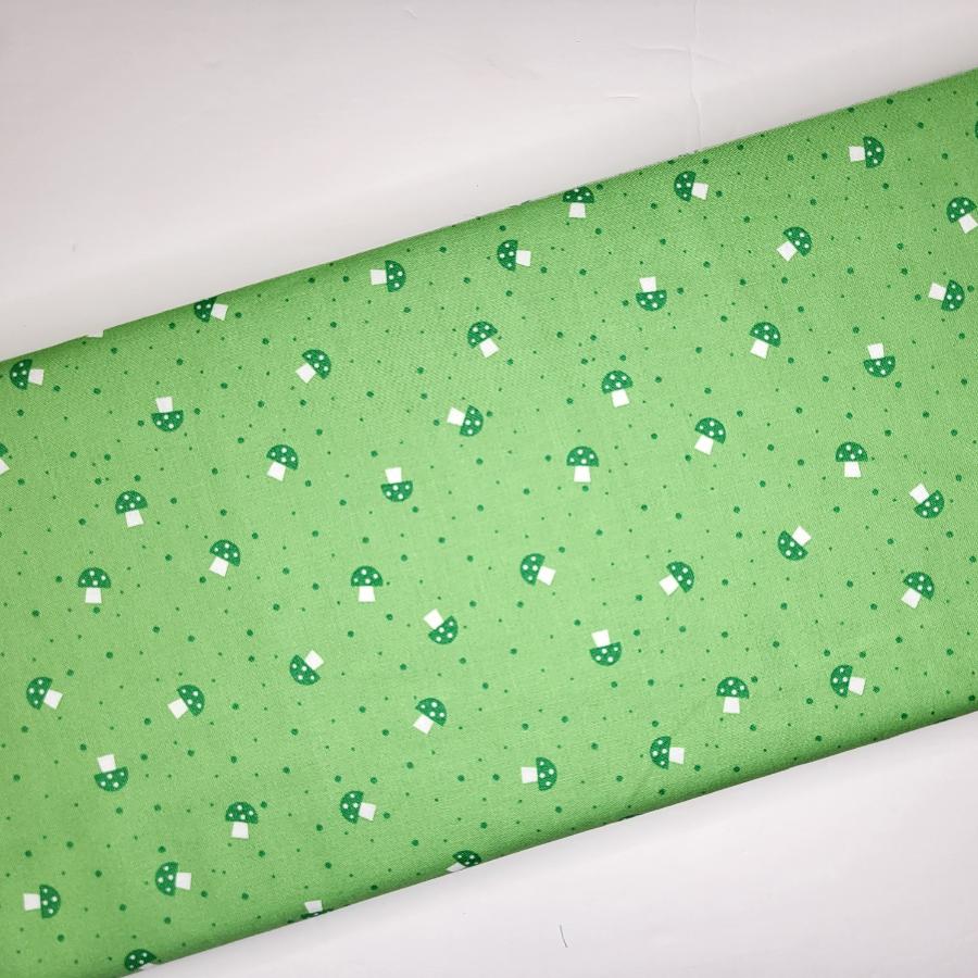 Kristy Lea Bloom Mushies Sweet Pea Green Fabric