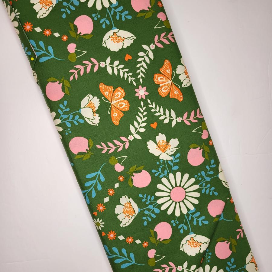 Ruby Star Society Juicy Poppy Garden Sarah Green Fabric