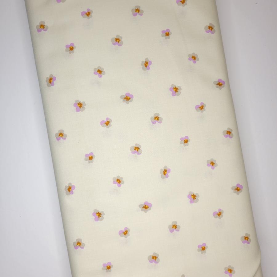 Ruby Star Society Bird is the Word Violet Natural Cream Floral Fabric