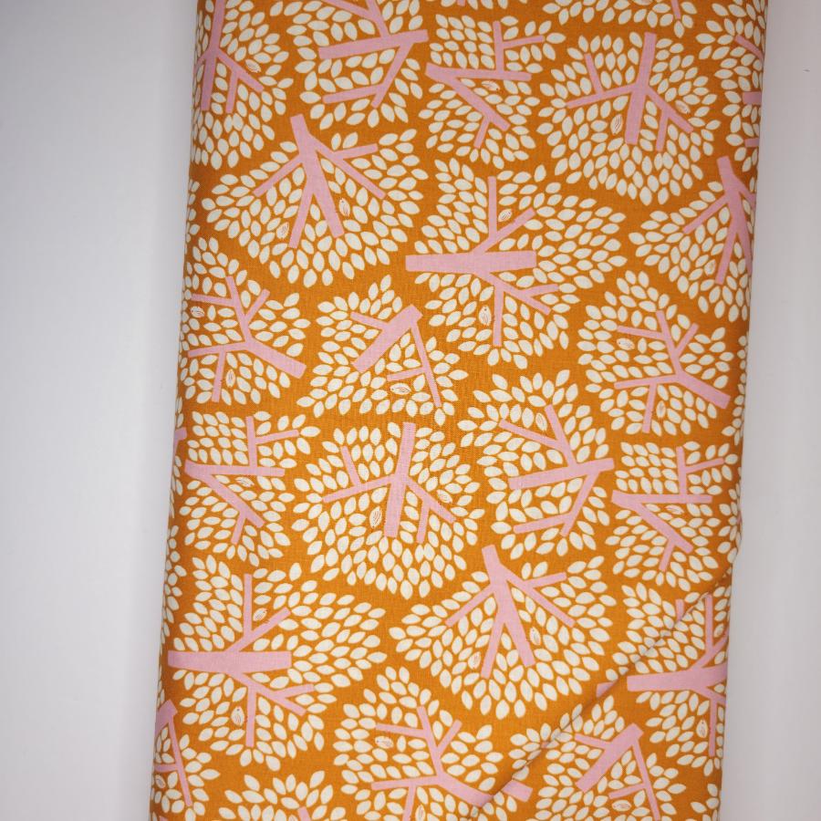 Ruby Star Society Bird is the Word Canopy Turmeric Orange Fabric