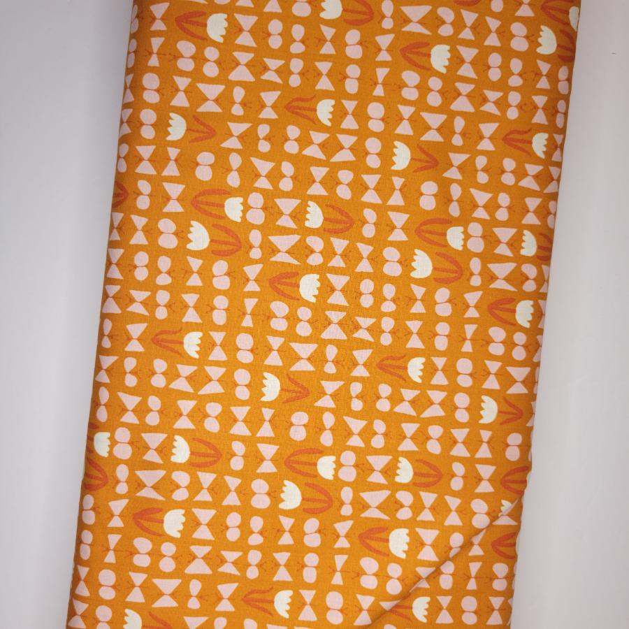 Ruby Star Society Bird is the Word Butterflies Turmeric Orange Fabric