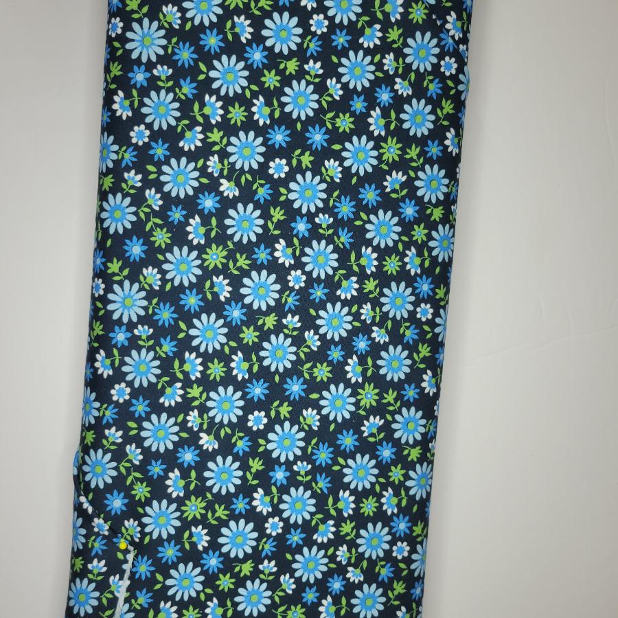 Denyse Schmidt Pretty Things Bella Deep Blue Floral Fabric