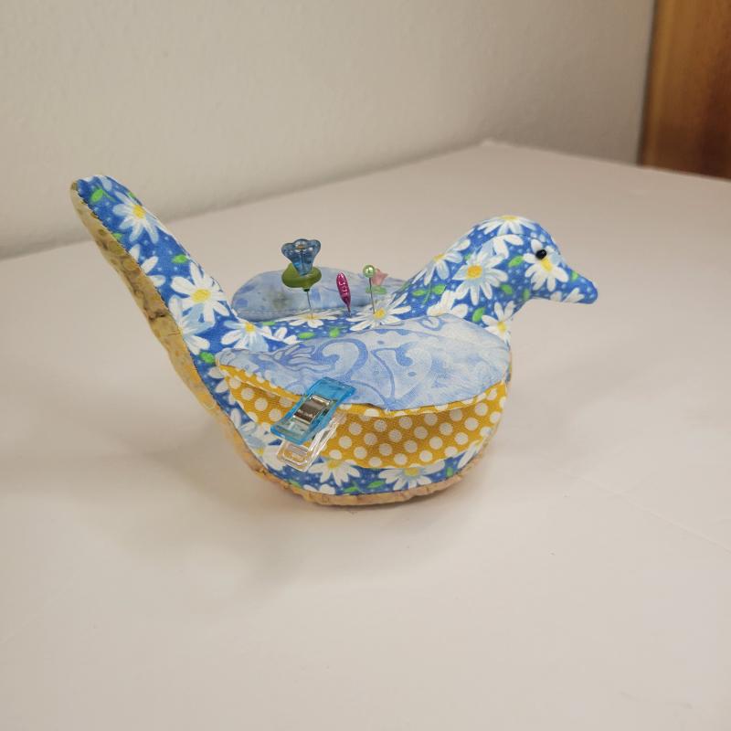 Blue Bird Pin Cushion - Handmade