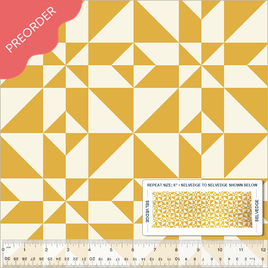 Whistler Studios Perfect Points Windham Star Yellow Fabric