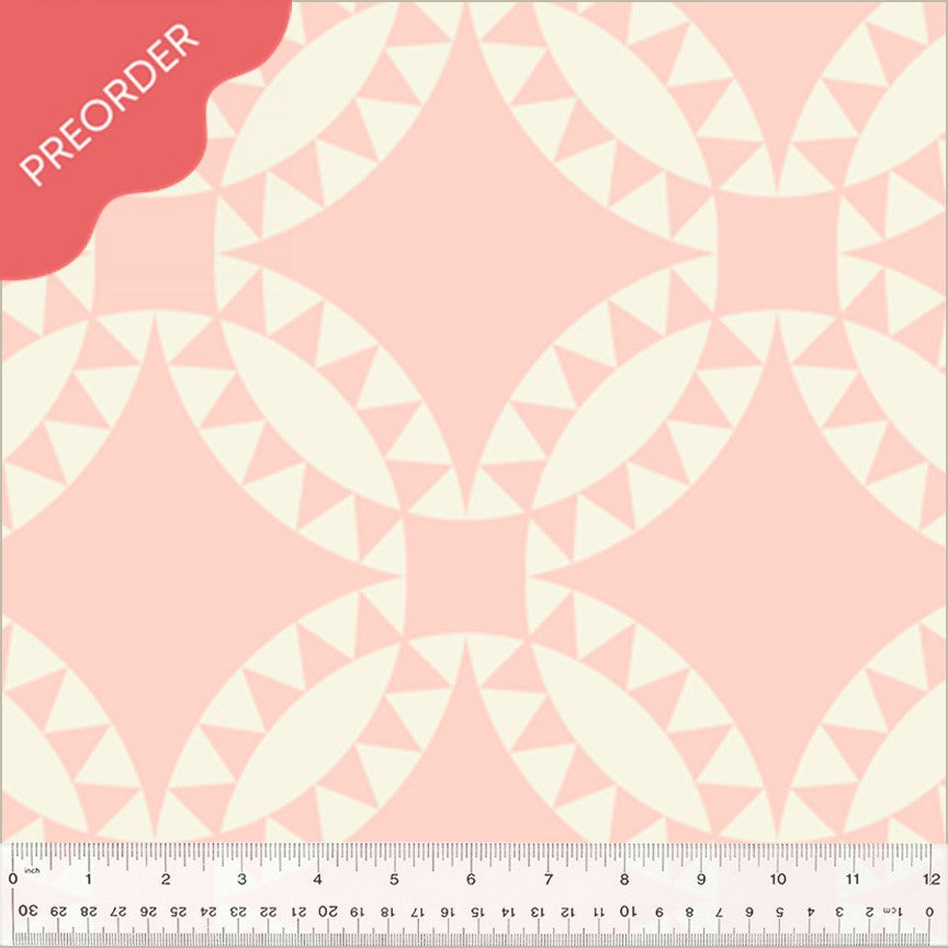 Whistler Studios Perfect Points Pickle Dish Blush 108" Wide Back Quilt Fabric