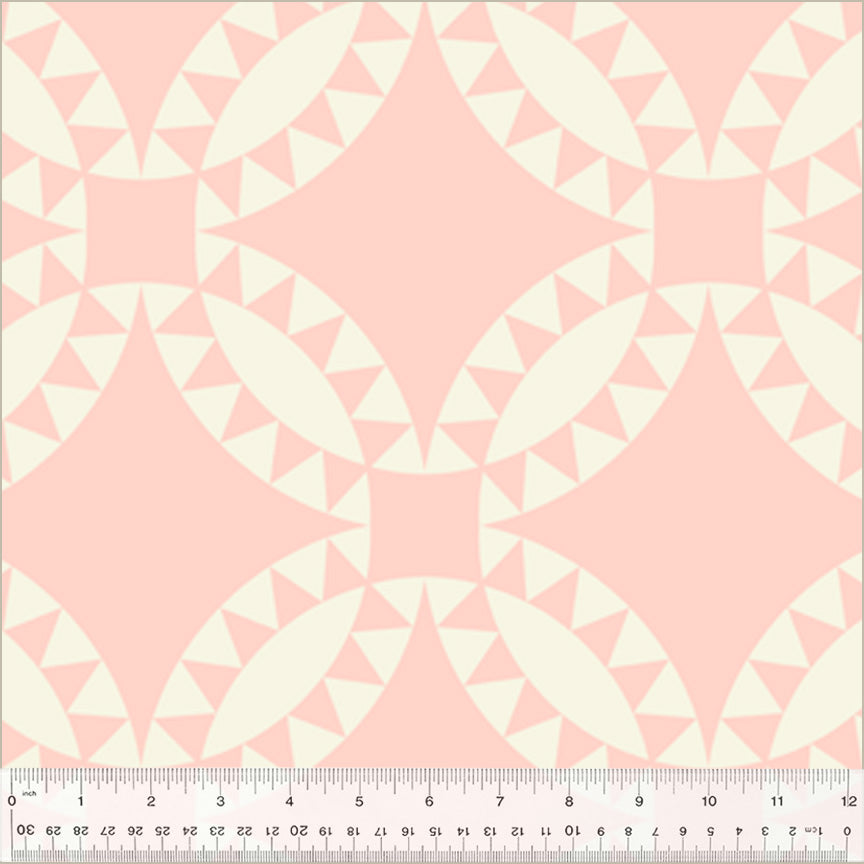 Whistler Studios Perfect Points Pickle Dish Blush 108" Wide Back Quilt Fabric