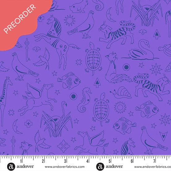 Alison Glass Sunprint 2025 Philately Iris Purple Fabric