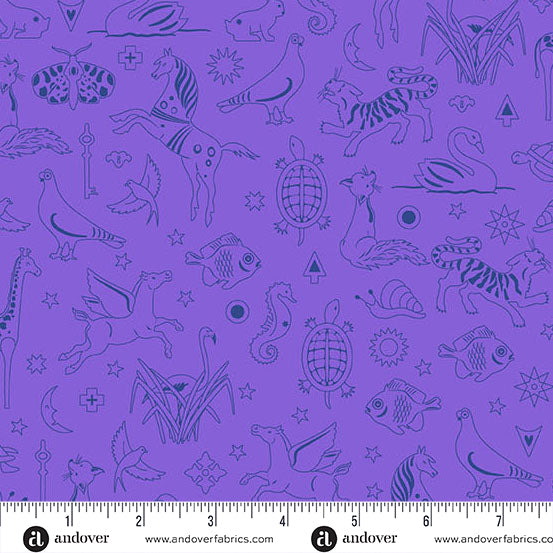 Alison Glass Sunprint 2025 Philately Iris Purple Fabric