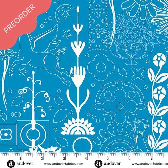 Alison Glass Sunprint 2025 Cameo Bluejay Blue Fabric