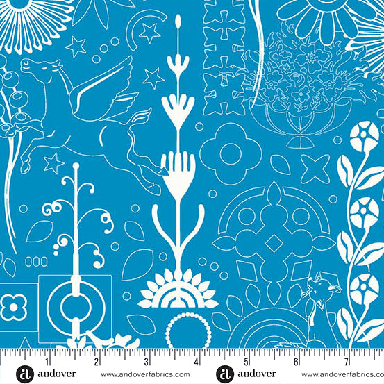 Alison Glass Sunprint 2025 Cameo Bluejay Blue Fabric