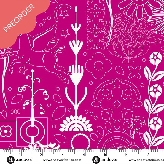 Alison Glass Sunprint 2025 Cameo Pomegranate Pink Fabric