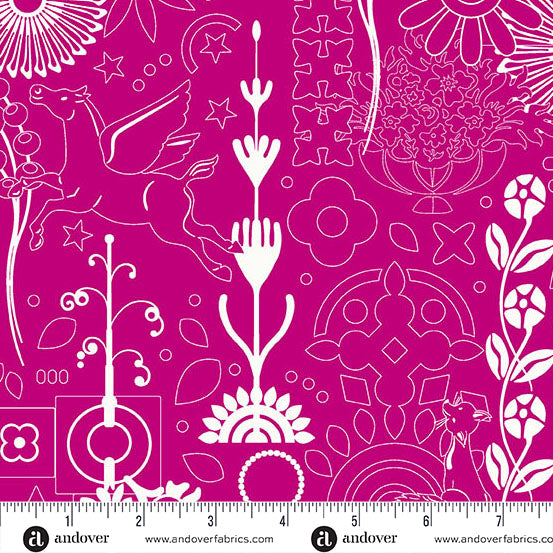 Alison Glass Sunprint 2025 Cameo Pomegranate Pink Fabric