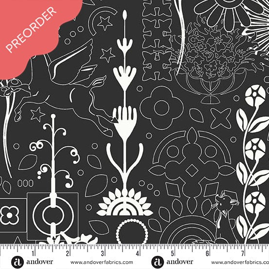 Alison Glass Sunprint 2025 Cameo Raven Black Fabric