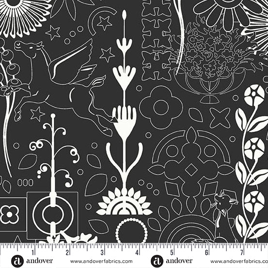 Alison Glass Sunprint 2025 Cameo Raven Black Fabric