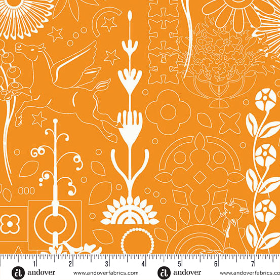 Alison Glass Sunprint 2025 Cameo Retriever Orange Fabric