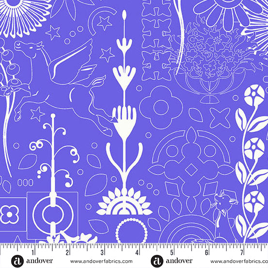 Alison Glass Sunprint 2025 Cameo Hydrangea Purple Fabric