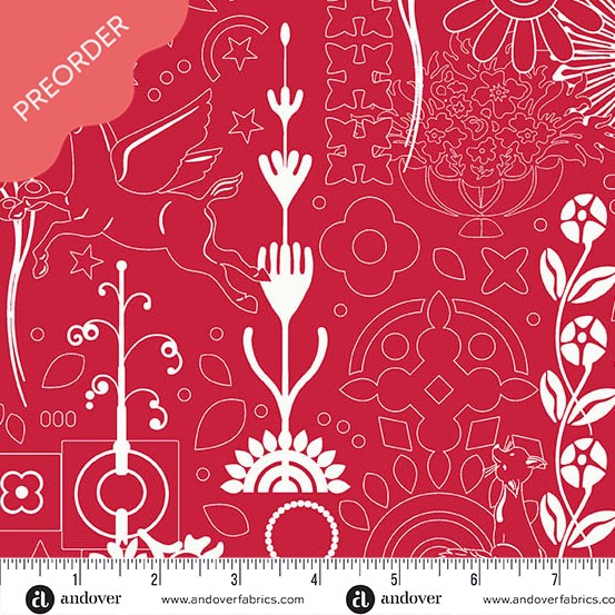 Alison Glass Sunprint 2025 Cameo Cardinal Red Fabric