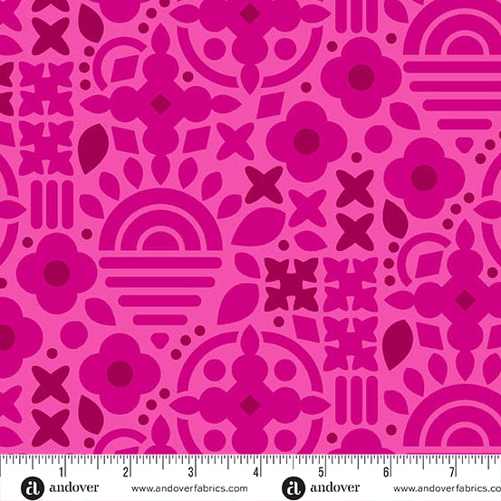 Alison Glass Sunprint 2025 This and That Cosmos Pink Fabric