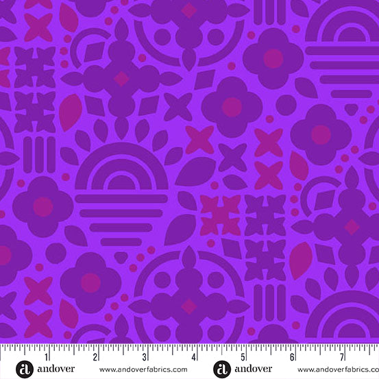 Alison Glass Sunprint 2025 This and That Urchin Purple Fabric