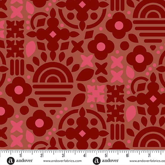 Alison Glass Sunprint 2025 This and That Owl Red Fabric