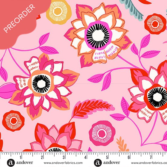 Stephanie Organes Memories Unfold Mayflower Blush Fabric