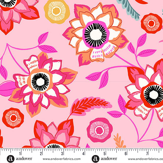 Stephanie Organes Memories Unfold Mayflower Blush Fabric