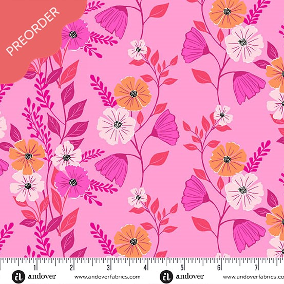 Stephanie Organes Memories Unfold Martha's Vineyard Pink Fabric