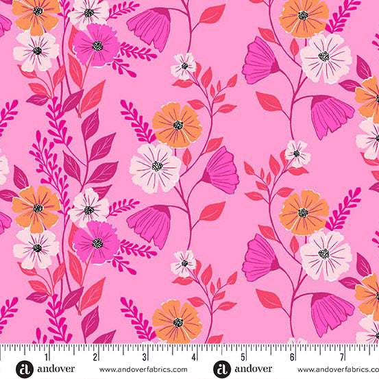 Stephanie Organes Memories Unfold Martha's Vineyard Pink Fabric