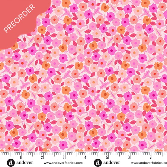 Stephanie Organes Memories Unfold Floret Pink Fabric