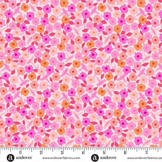 Stephanie Organes Memories Unfold Floret Pink Fabric