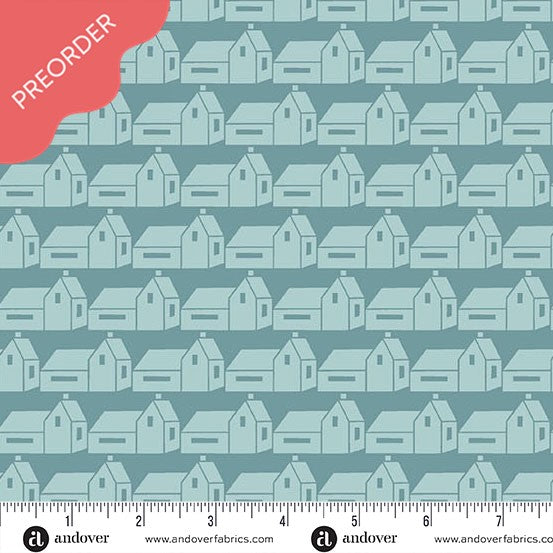 Stephanie Organes Memories Unfold Rockport Teal Fabric