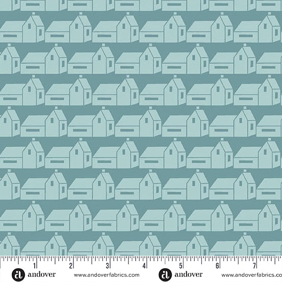 Stephanie Organes Memories Unfold Rockport Teal Fabric