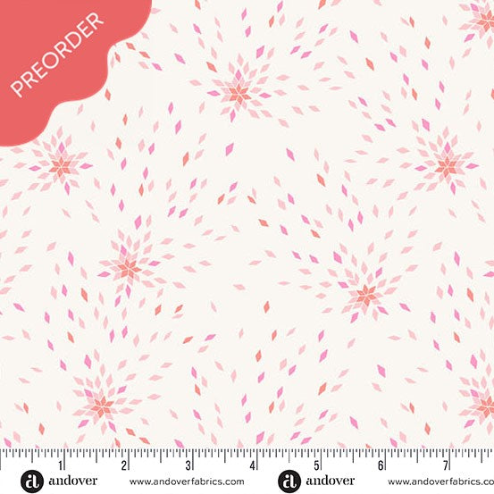 Stephanie Organes Memories Unfold Dandelion Soft Pink Fabric