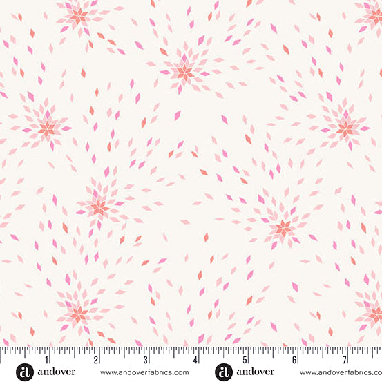 Stephanie Organes Memories Unfold Dandelion Soft Pink Fabric