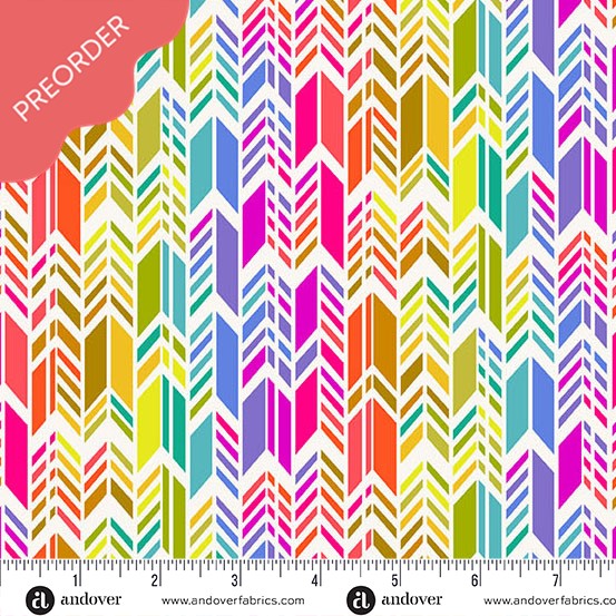 Alison Glass Color Wheel Spectrum Feathers Day Fabric