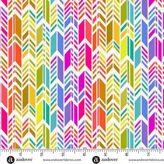 Alison Glass Color Wheel Spectrum Feathers Day Fabric