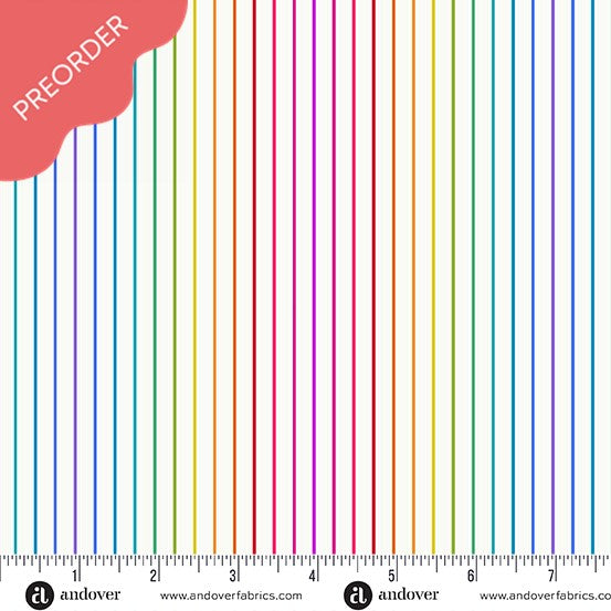 Alison Glass Color Wheel Spectrum Stripe Day Fabric