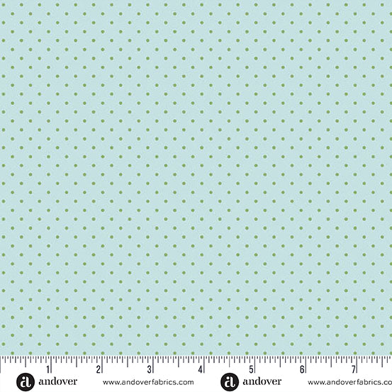 Edyta Sitar Poppy Seeds Sky Blue Dot Fabric