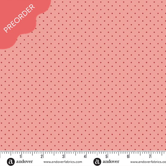 Edyta Sitar Poppy Seeds Rose Pink Dot Fabric