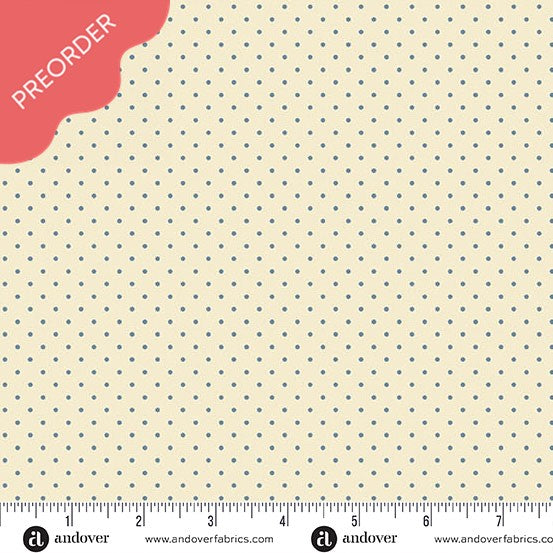 Edyta Sitar Poppy Seeds Ribbon Cream Dot Fabric