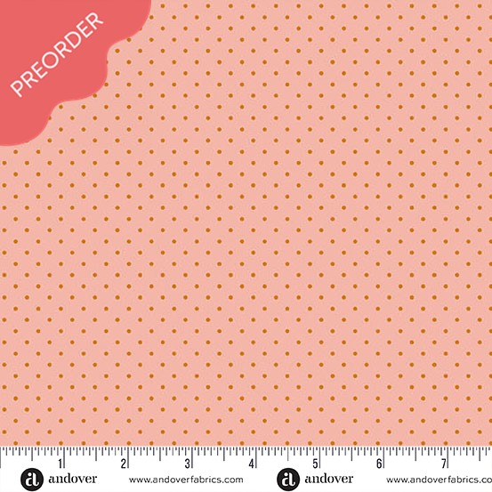 Edyta Sitar Poppy Seeds Posy Pink Dot Fabric