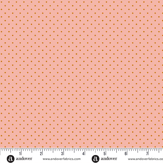 Edyta Sitar Poppy Seeds Posy Pink Dot Fabric