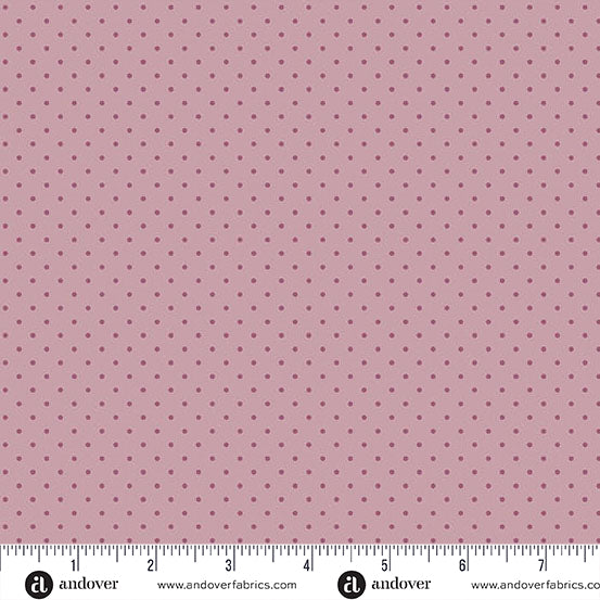 Edyta Sitar Poppy Seeds Heather Purple Dot Fabric