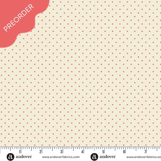 Edyta Sitar Poppy Seeds Winter Berries Cream Dot Fabric